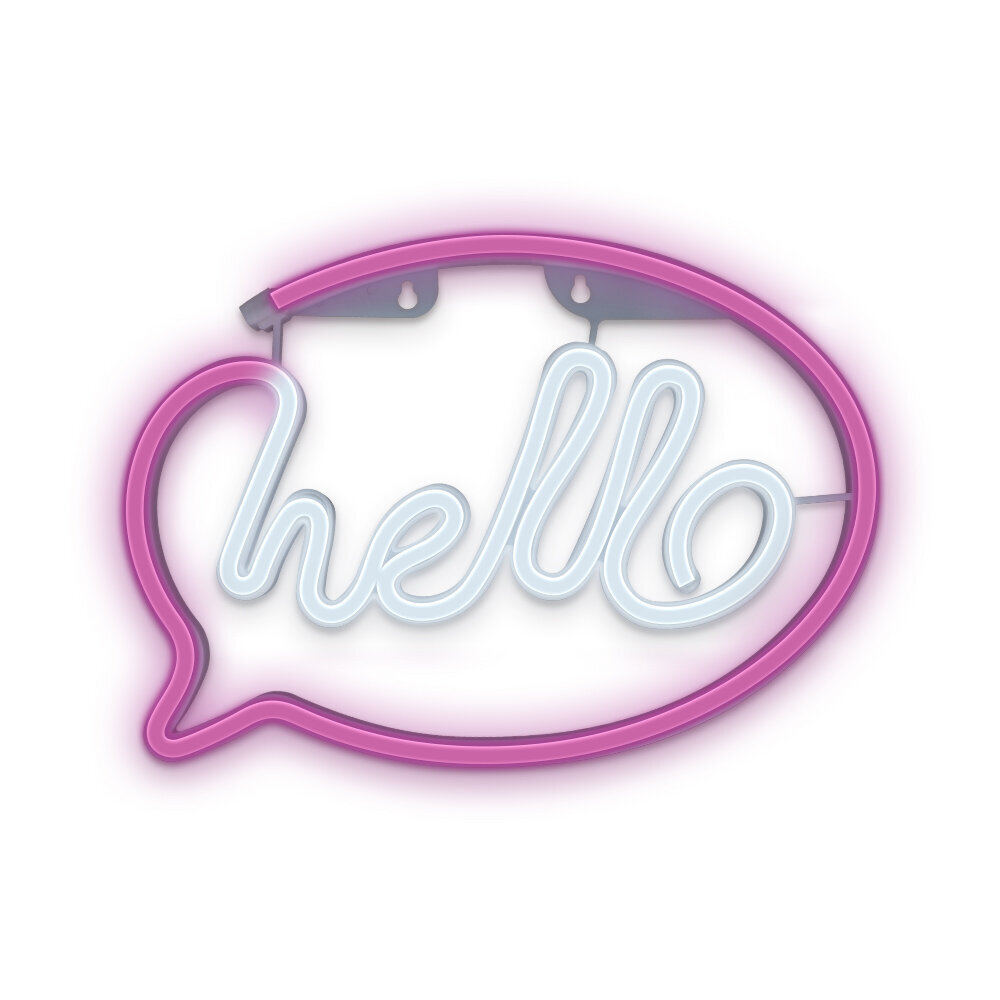 Вывеска ледовая неоновая HELLO/OPEN