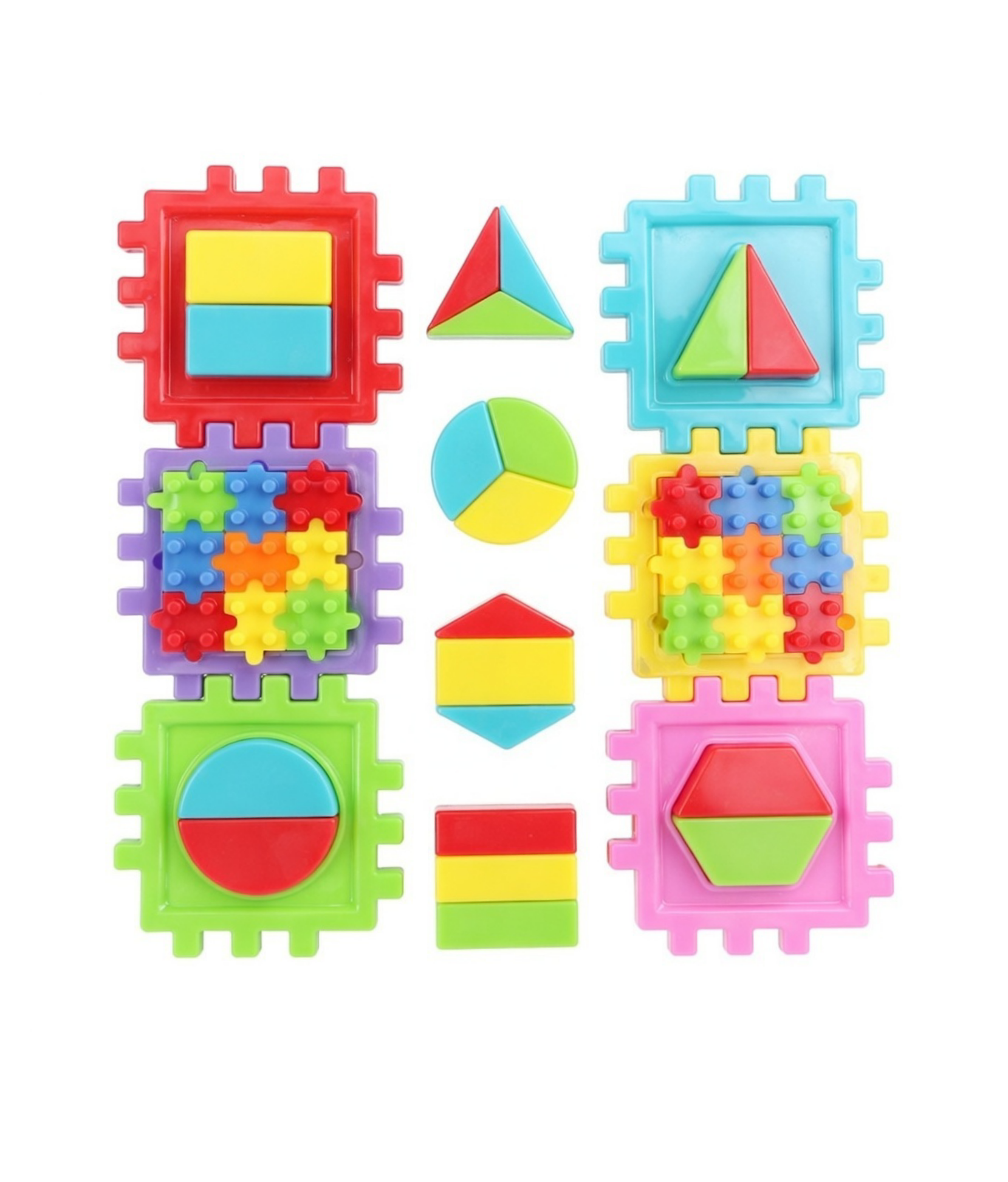 Развивающий пазл с геометрическими фигурами для детей