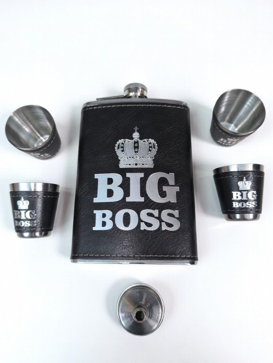 Туристический набор , фляга с рюмками  Big Boss
