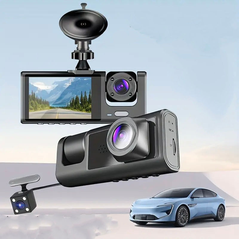 Видеорегистратор с 3-мя камерами